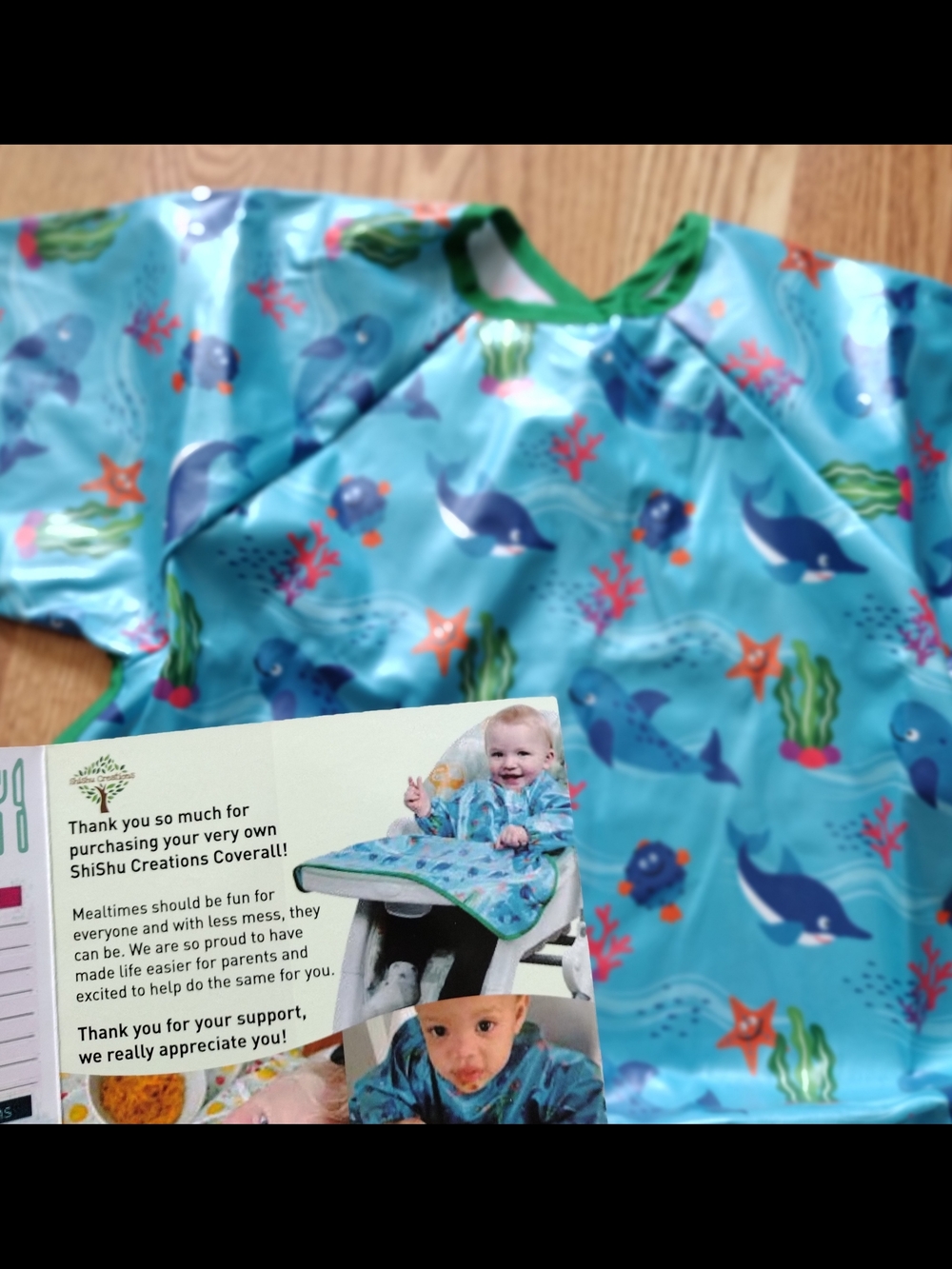 Kids' Blue Sea Life Waterproof Coverall